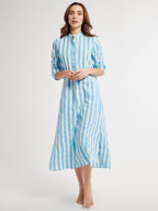 Sadie Caftan in Atoll Stripe
