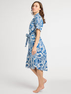 Vera Dress in Blue Hibiscus