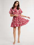 Violetta Dress in Red Zinnia